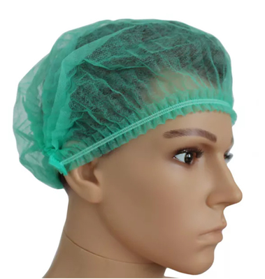 Casquillo no tejido disponible modificado para requisitos particulares Bouffant con el elástico doble