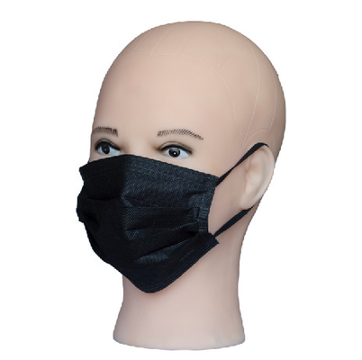 Color disponible no tejido del negro de la capa 25gr de la mascarilla 3 con los lazos del oído