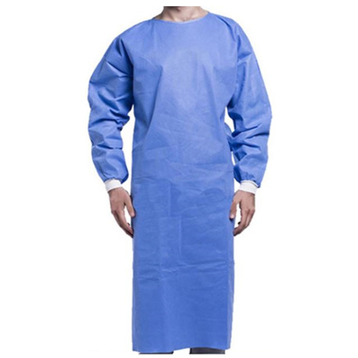 Vestidos disponibles del aislamiento de SMS con la certificación hecha punto del CE FDA de los puños