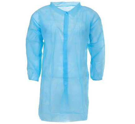 Vestido disponible impermeable del laboratorio 2XL con el cierre del velcro