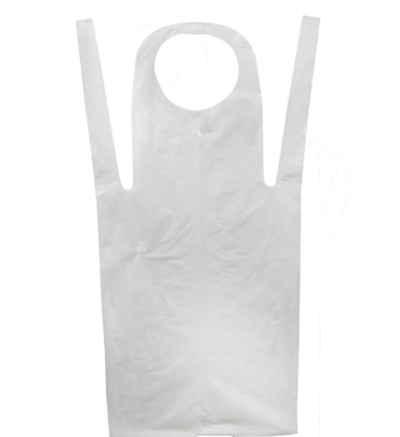 Prenda impermeable plástica disponible transparente del delantal del PE para la limpieza