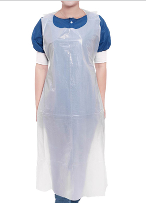 Prenda impermeable plástica disponible transparente del delantal del PE para la limpieza