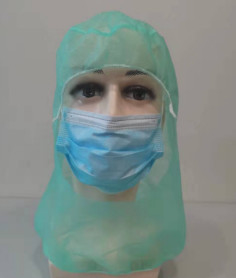 Pasamontañas disponible protector verde Hood For Hospital Workshop