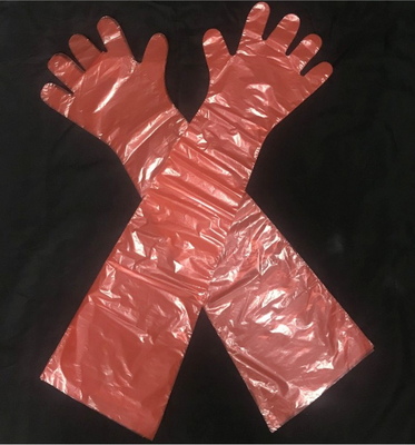 Guantes plásticos disponibles apretados del agua, guantes veterinarios largos del LDPE